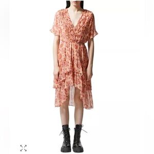 $540 The Kooples Vintage Flowers High/Low Dress NWT